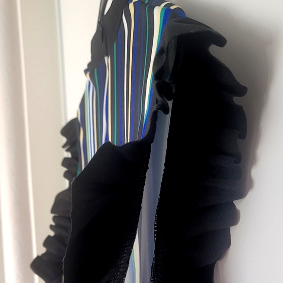 Women's Sleeveless Stripe RuffleBodycon Long Pants High Waist Jumper size 3X - Picture 4 of 13